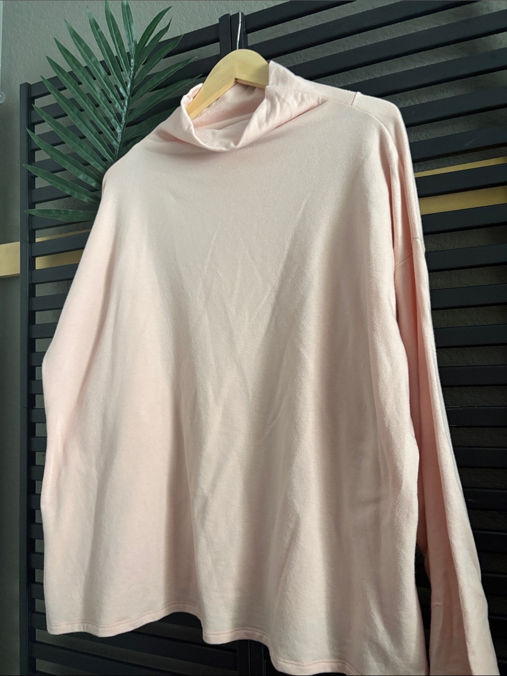 Eileen Fisher Soft Light Pink Cowl Neck Sweater